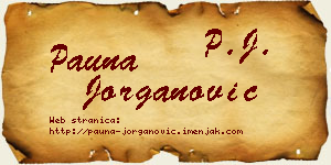 Pauna Jorganović vizit kartica